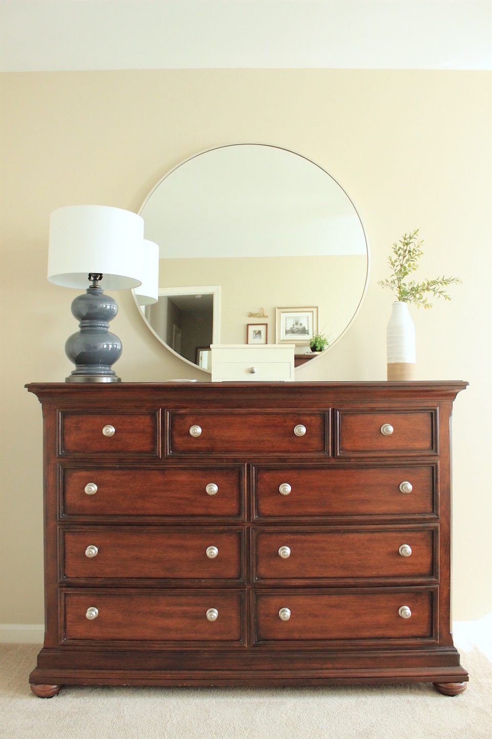 Another view of Accessible Beige in Marisa’s master bedroom