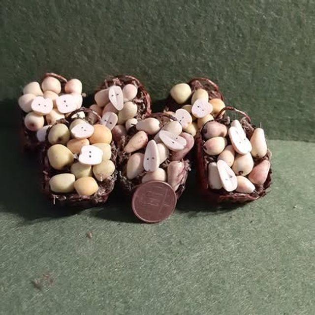 Set di cestini con fagioli e legumi misti in miniatura