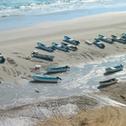 Oman coastline - fishing boats