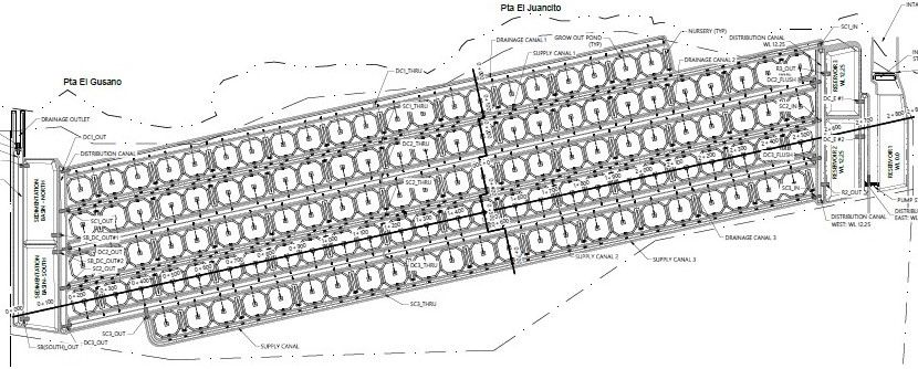 Granjas Marina fishfarm AutoCAD design 