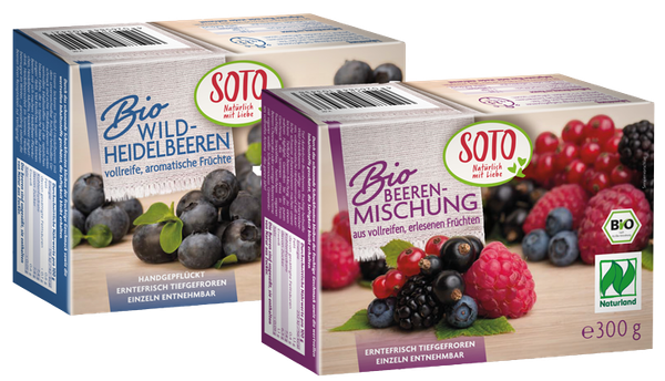 Wild-Heidelbeeren oder Beerenmischung