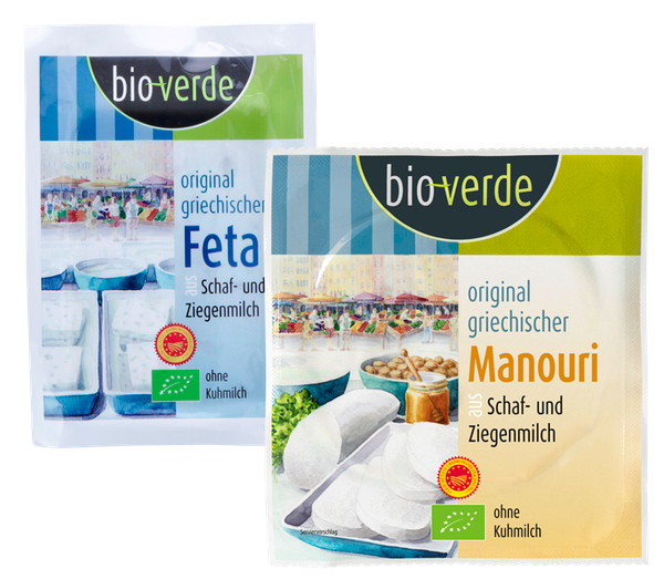Griechischer Bio-Feta oder -Manouri