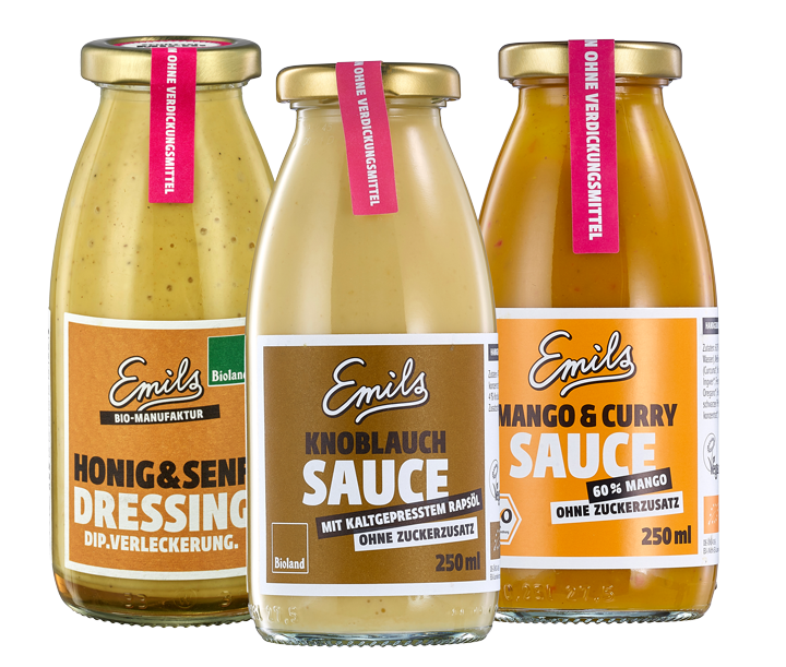 Feinkost- Saucen oder -Dressings