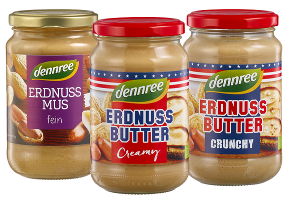Bio- Erdnussbutter oder -mus