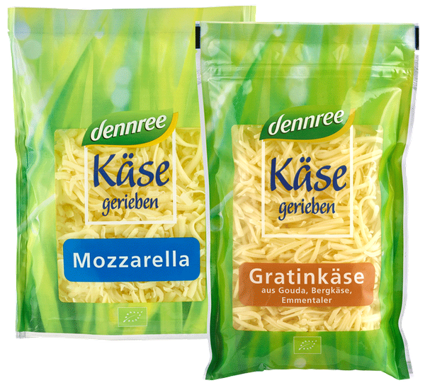 Geriebener Bio-Käse