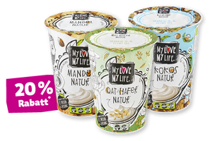 20 % Rabatt* auf ausgewählte Joghurt- Alternativen von MyLove-MyLife