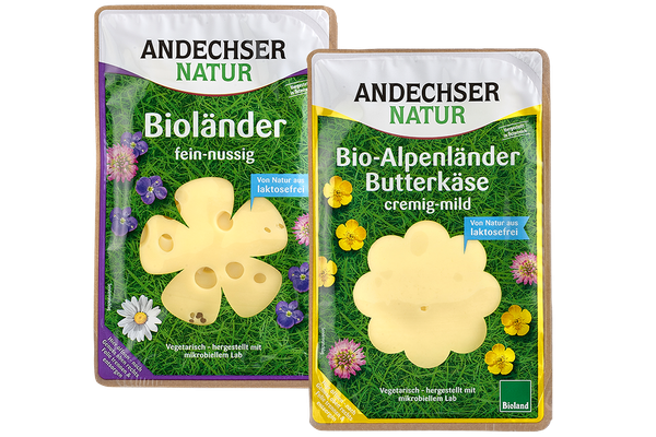 Bio-Käse in Scheiben