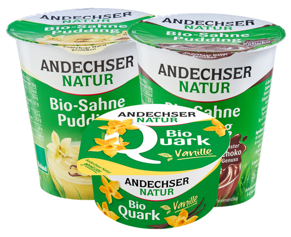 Bio-Sahnepudding oder -Topfencreme