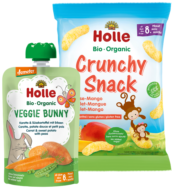 Snacks oder Quetschbeutel