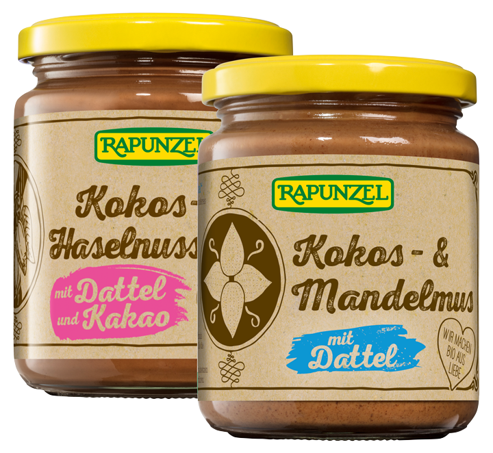 Kokos- & Mandel oder Kokos- & Haselnussmus