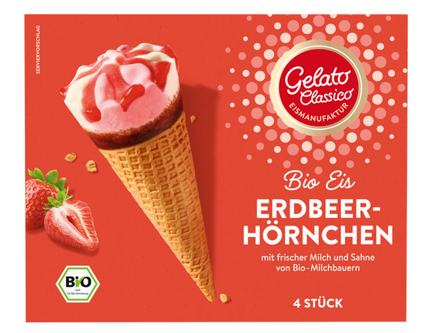 Bio-Eishörnchen Erdbeere