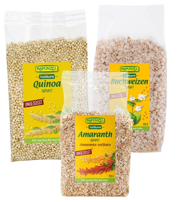 Gepufftes Bio-Getreide