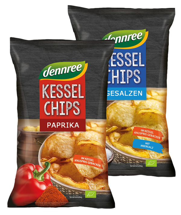 Kesselchips gesalzen oder Paprika