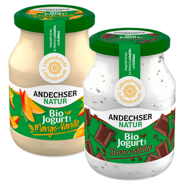 Bio-Frucht oder -Cremejoghurt