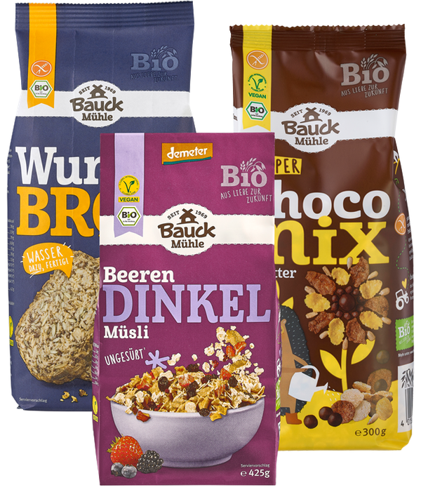 20 % Rabatt ausgewählte Bio-Produkte von Bauck Mühle*
