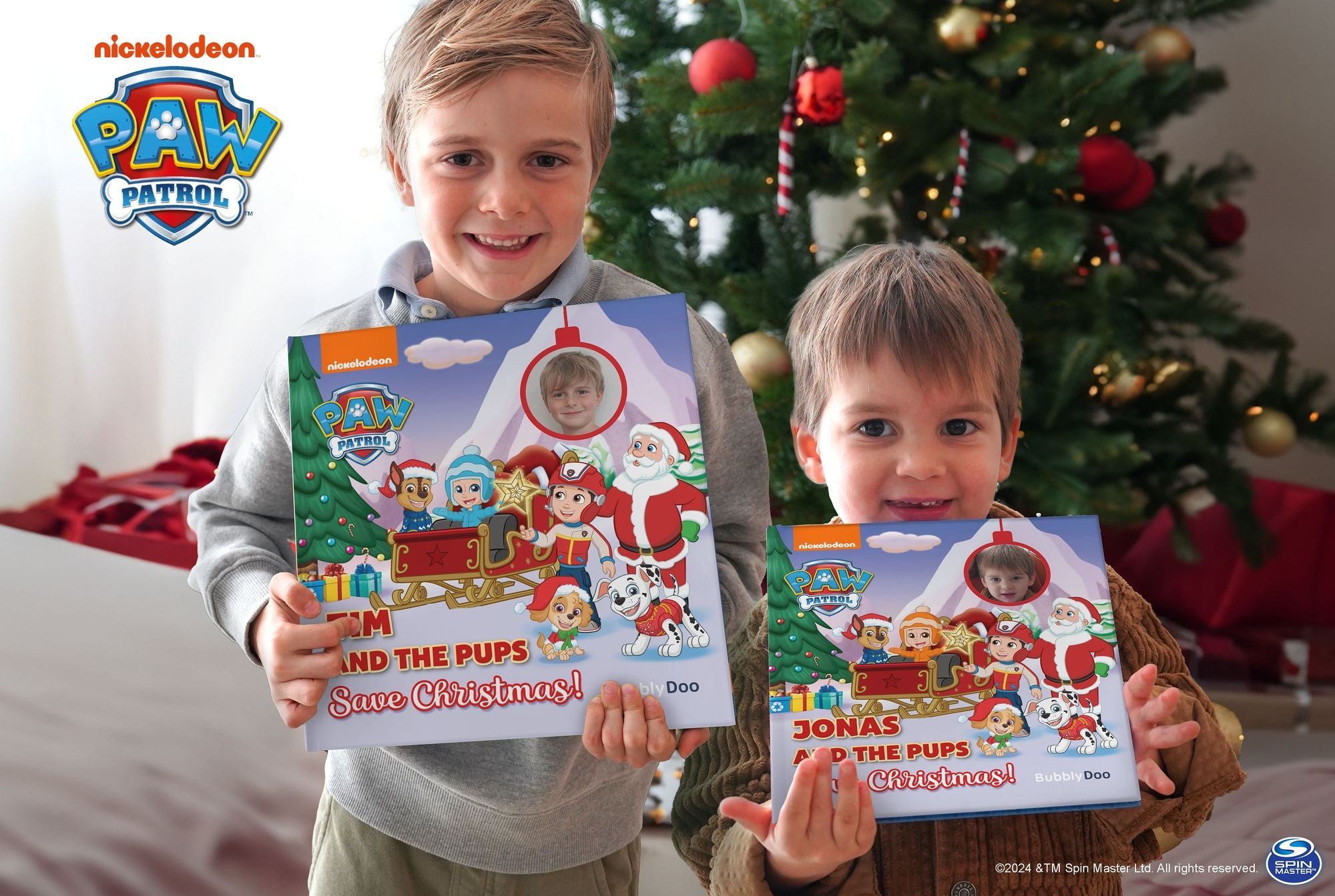 Your child, the PAW Patrol and Santa together in one book!