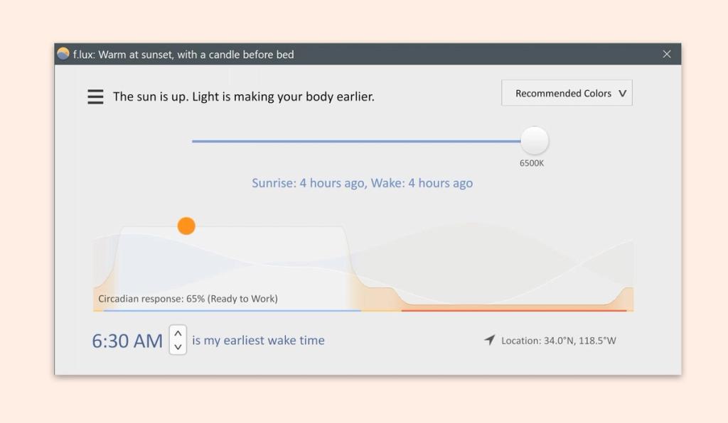 F.lux reduces the eye strain and makes your work with the computer more comfortable