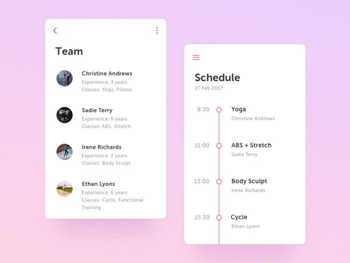 Modern users expect the social component of your app to be very strong (*image by [Valeria Terekhina](https://dribbble.com/valeriater){ rel="nofollow" .default-md}*)