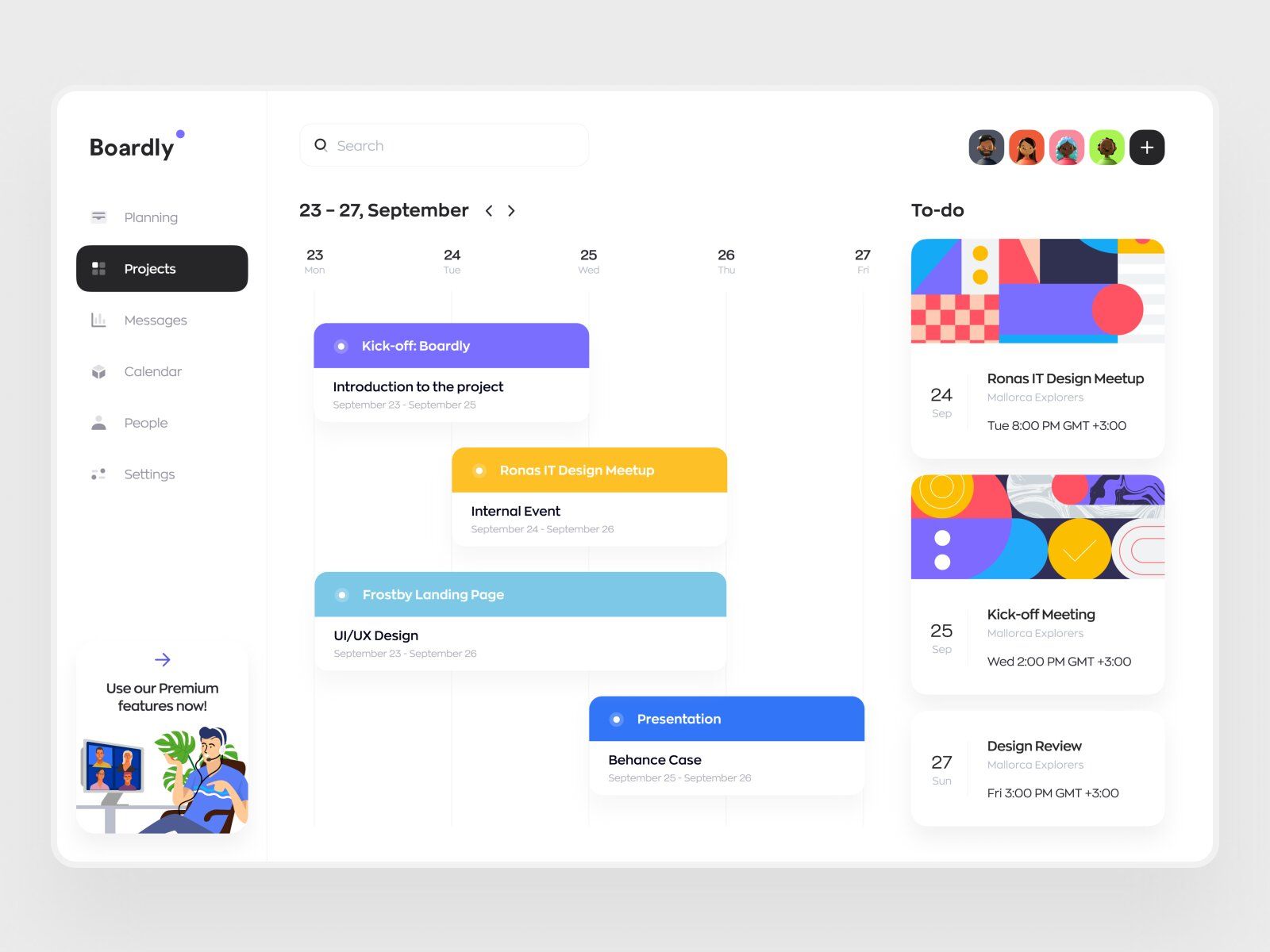 To create a CRM that improves cooperation you might use a shared dashboard  (*image by [Dmitry Lauretsky](https://dribbble.com/dlauretsky){ rel="nofollow" target="_blank" .default-md}*)