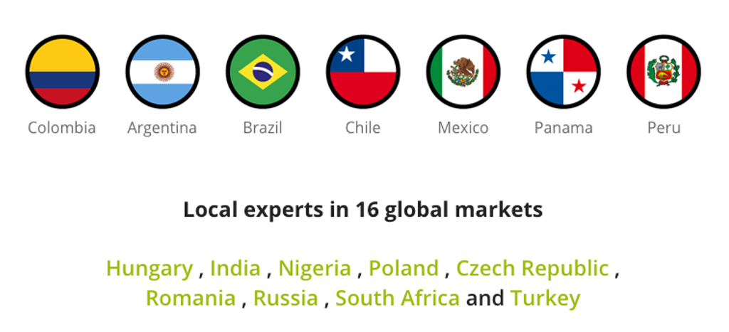 PayU supports 16 countries