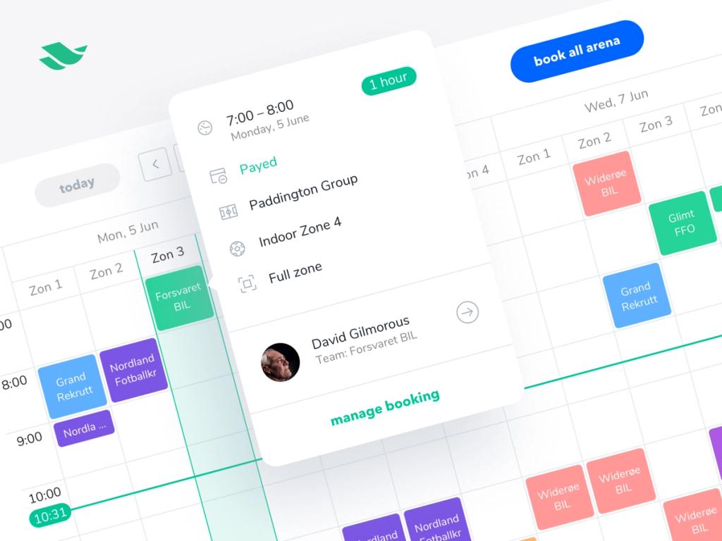 With a table like this, you will exactly know when your sports halls will be free (*image by [Andrii Horbachov 💥](https://dribbble.com/horbachov){ rel="nofollow" target="_blank" .default-md}*)
