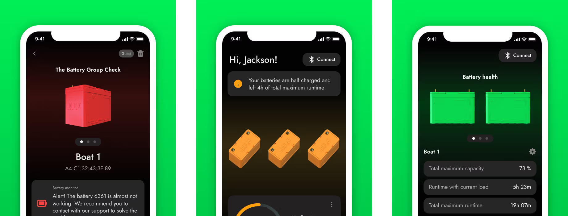 An example of battery management system software