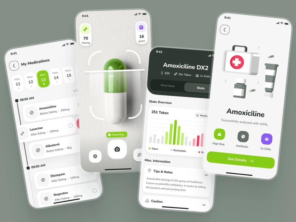 An example of a medication reminder app