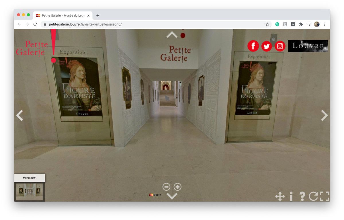 Louvre digital tour around Petite Galerie can be a great example of how you can offer digital experience &amp; services (*image by [Louvre Online Tours](https://www.louvre.fr/en/visites-en-ligne){ rel="nofollow" target="_blank" .default-md}*)