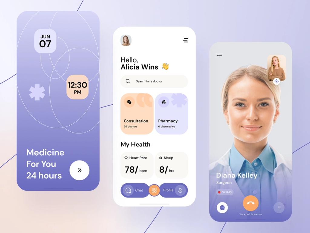 An example of the hospital app