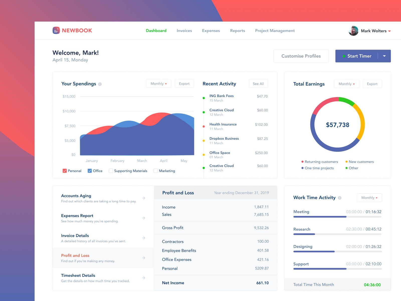 To create accounting software, you should have financial tracking feature, invoices templates, maybe even an online chat with your customers and/or suppliers (*image by [Eugen Eşanu](https://dribbble.com/larocheco){ rel="nofollow" target="_blank" .default-md}*)