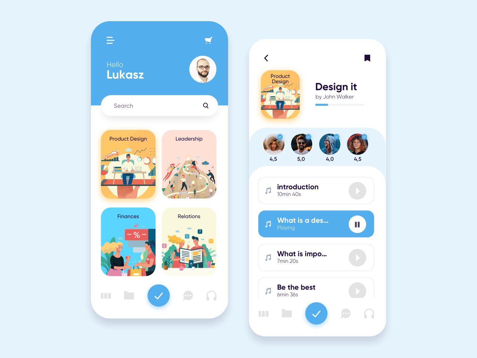 You can make a new course by complementing the existing content or freshening the info (*image by [Luke Gdyk](https://dribbble.com/gdylu){ rel="nofollow" .default-md}*)