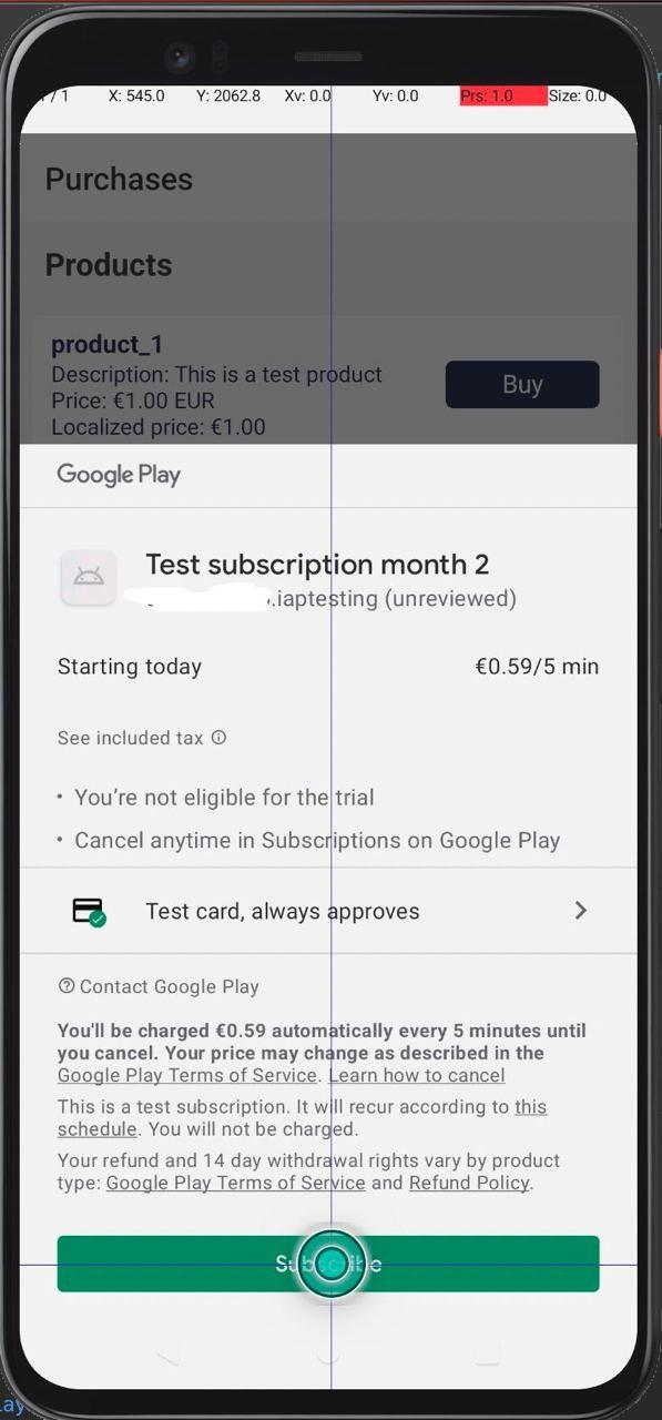 test subscription