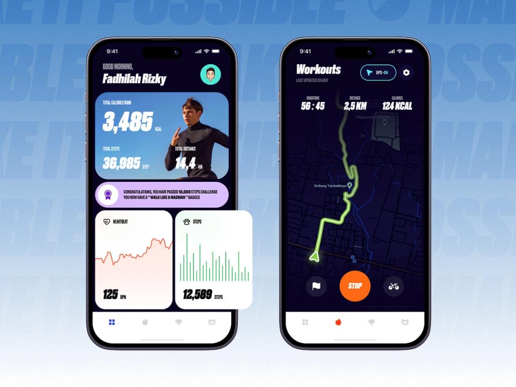 Fitness tracking apps enable users to monitor their physical activity on their mobile devices