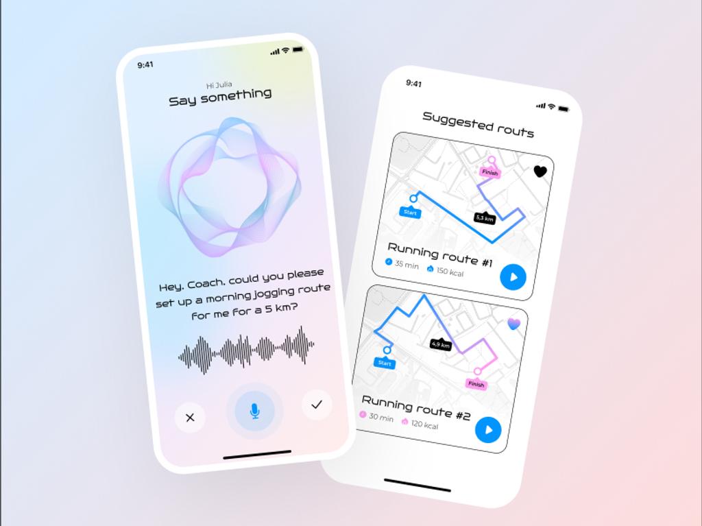 A voice-controlled fitness app idea can have an increased retention rate among people who prefer to use voice assistants