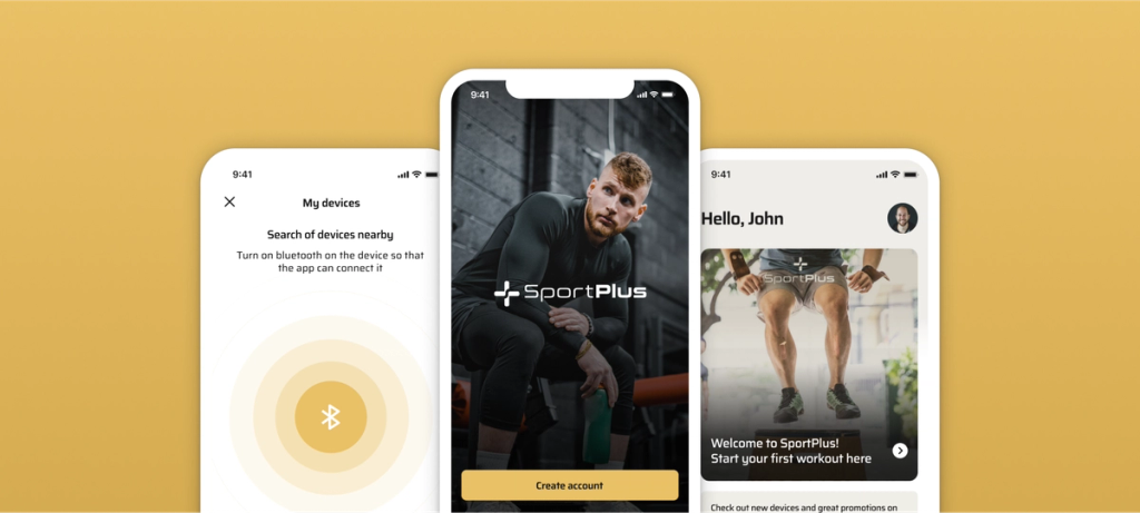 An example is the SportPlus app, where developers hire helped to integrate BLE connectivity