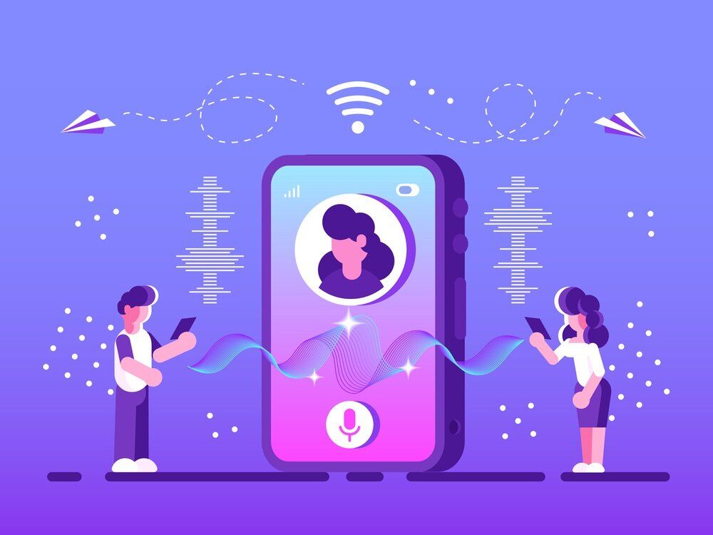 A voice chat app development can be beneficial since the Clubhouse app spiced up the demand (*image by [Serj Marco](https://dribbble.com/MarcoVector){ rel="nofollow" target="_blank" .default-md}*)