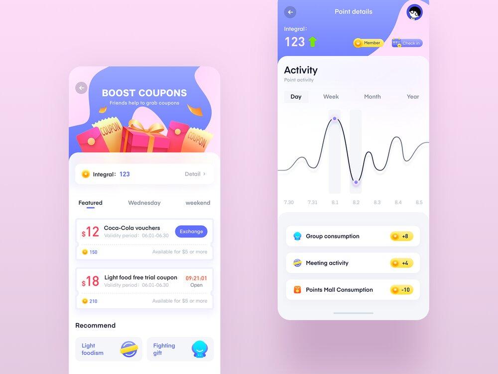 To develop a loyalty app, you can add a points system to encourage users to become loyal customers