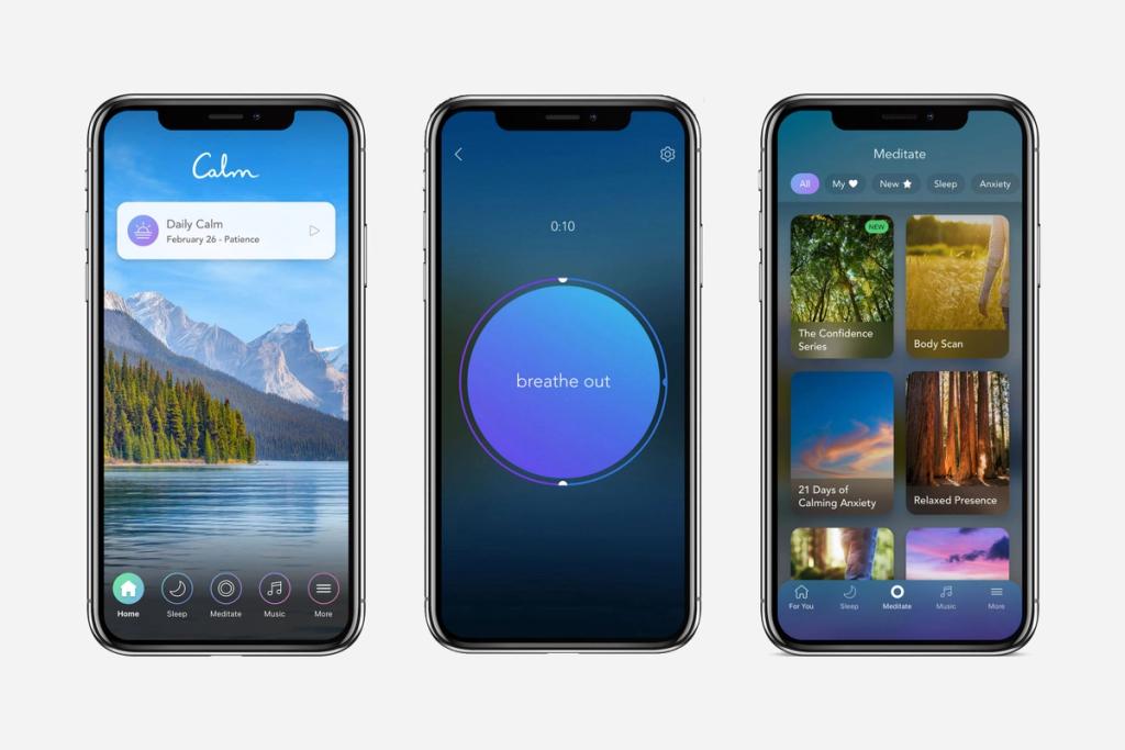 Most meditation apps want to help people stay focused, reduce stress, improve sleep, but you can also add physical activity tracking features like step count (*image by [Stormotion](https://stormotion.io/blog/top-3-meditation-apps-tips-tricks-fails-to-avoid/){ rel="nofollow" target="_blank" .default-md}*)