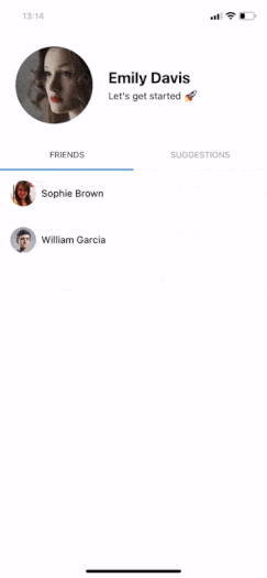 Final example of a collapsing tab header