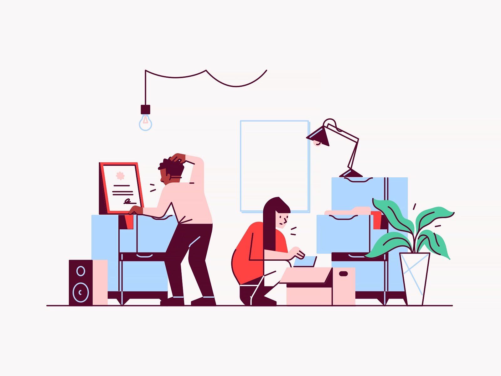 Setting up an easy-accessible documentation system plays a key role in overall patient’s and doctor’s convenience (*image by [Julian Burford](https://dribbble.com/JulianBurford){ rel="nofollow" target="_blank" .default-md}*)