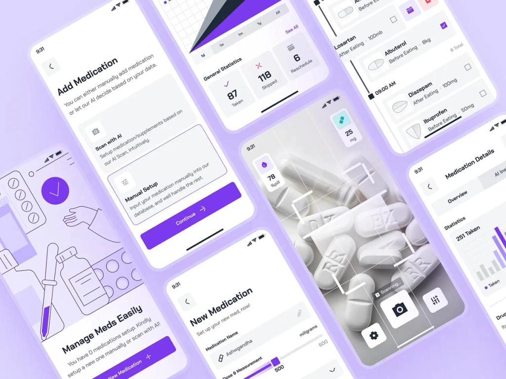 Example of a medication management app