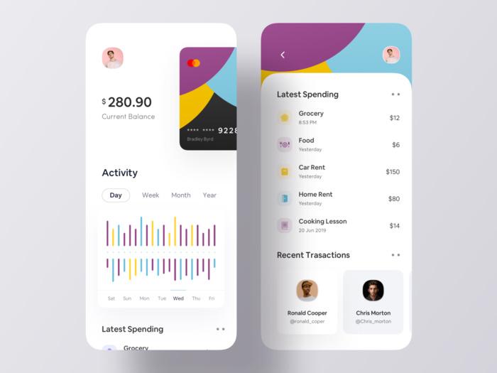 Authorize.net is an alternative option for your mobile app (*image by [Luova Studio](https://dribbble.com/luovastudio7){ rel="nofollow" .default-md}*)