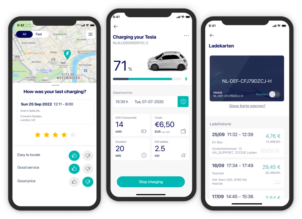 iOS app for EV charging