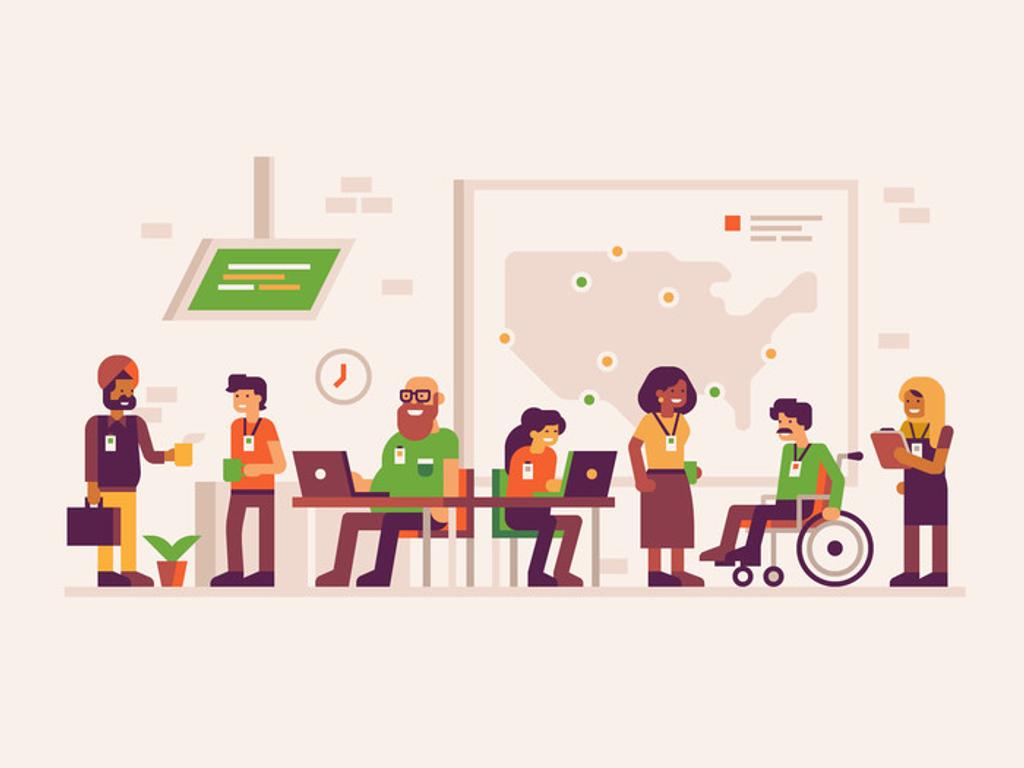 When you develop an internal communication platform, listen to your employee opinions since you're building it for them to use as a social network for communication within the company(*image by [Alex Pasquarella](https://dribbble.com/alexpasquarella){ rel="nofollow" .default-md}*)