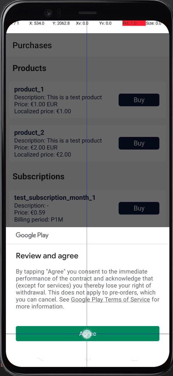 Review and agree pressed