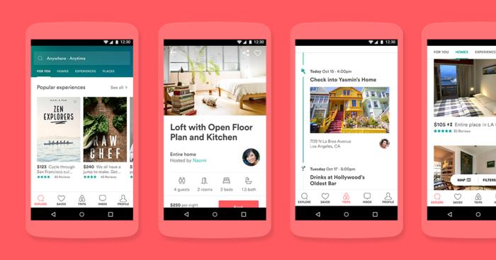 The Airbnb app