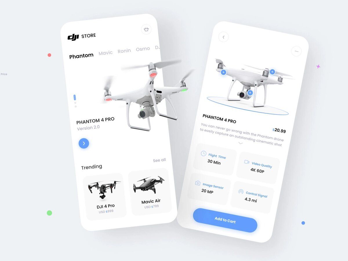 Drone software development is a fascinating yet challenging process from drone developers and their tech team (*image by [Irfan Fanen](https://dribbble.com/irfanfanen){ rel="nofollow" target="_blank" .default-md}*)