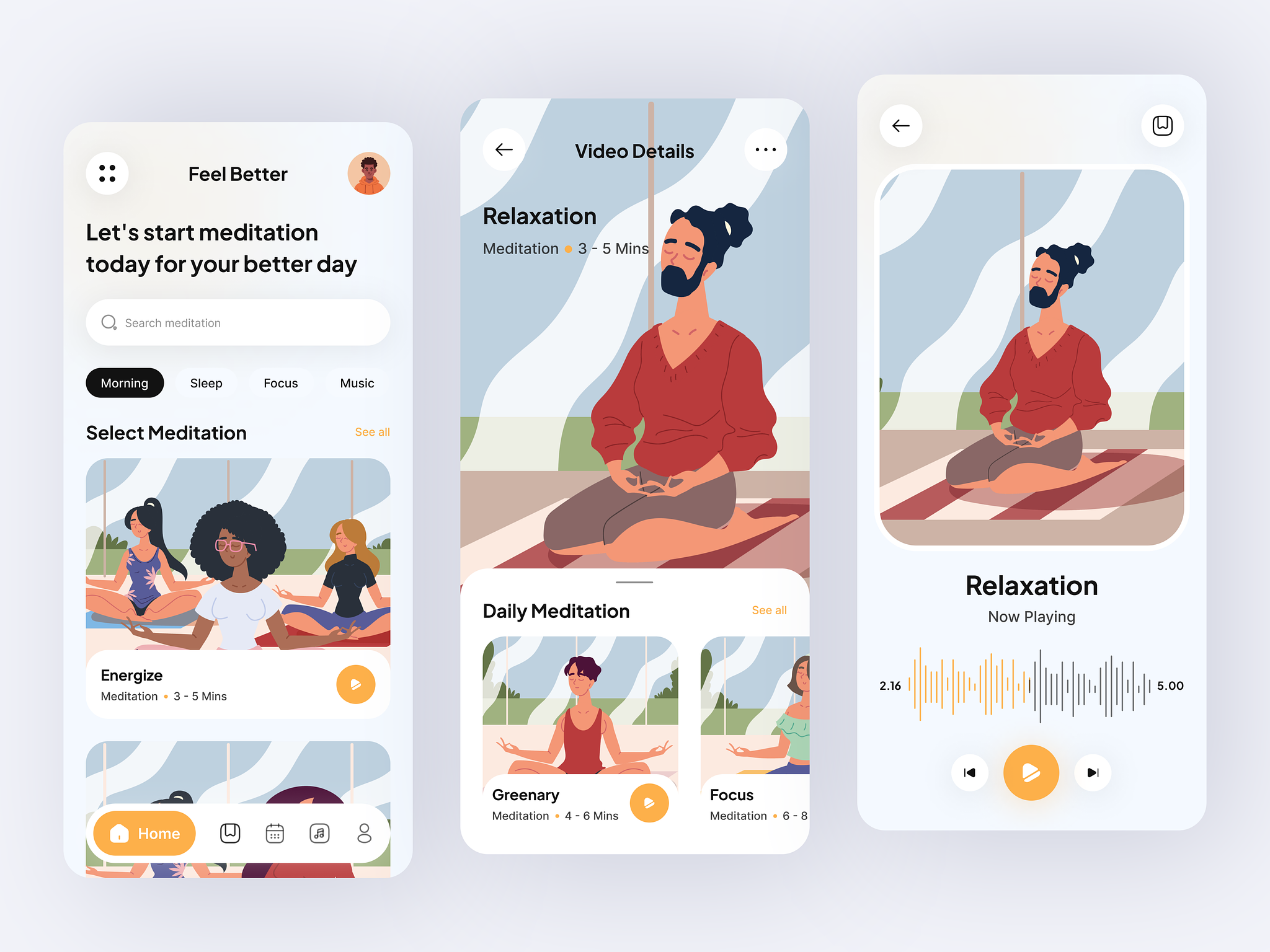 An example of meditation app