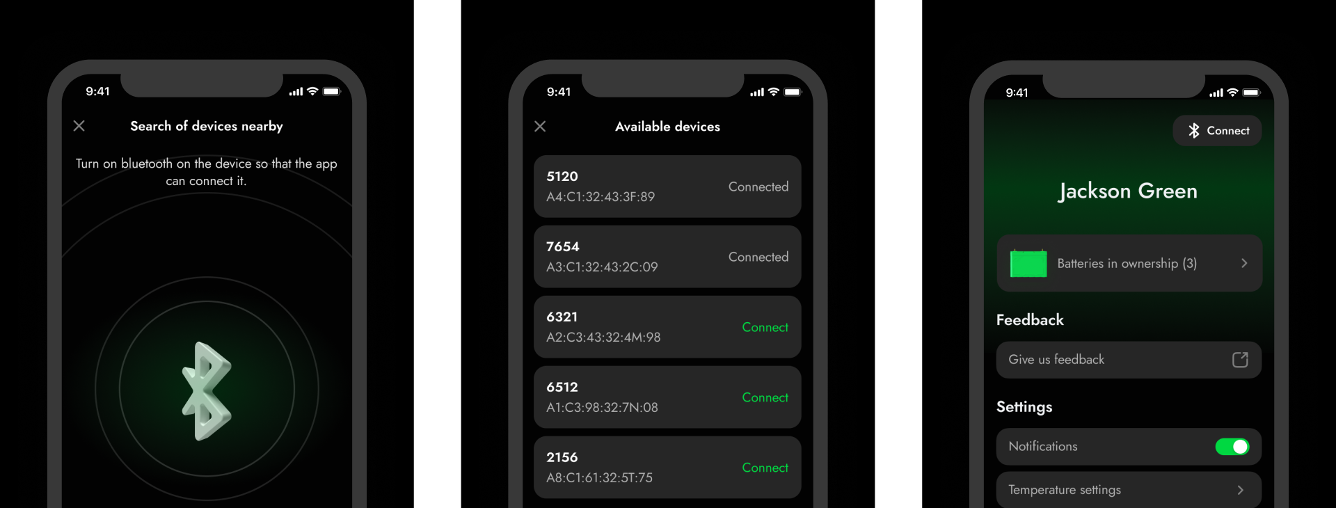 Example of the BLE integration to the IoT app