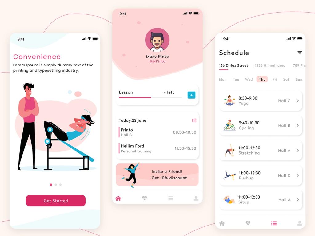 An example of how you can create a fitness app with fitness classes